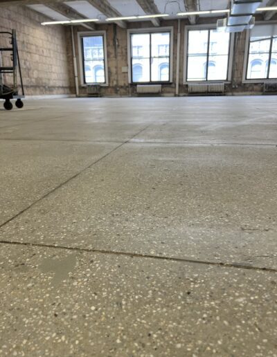 Commercial space showcasing high-quality concrete floor polishing